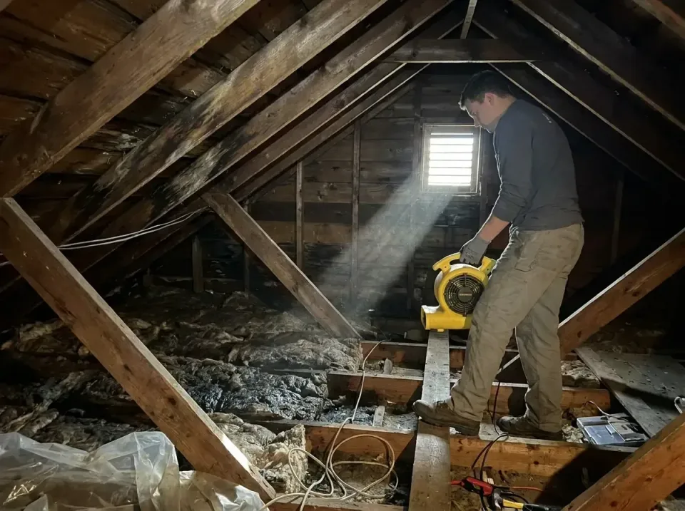 attic-water-damage-drying-proc-007 — frequently asked questions, Emergency Water Extraction & 24/7 Flood Response in Johnsbu…